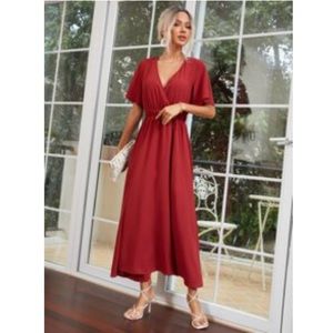 Long, burnt orange dress — practically new!